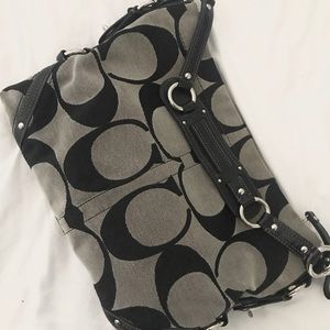 Coach Op Art Signature Hobo Bag